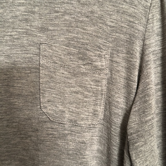 CAbi Grey, collared and button down long sleeve shirt. Size Large - Picture 4 of 5